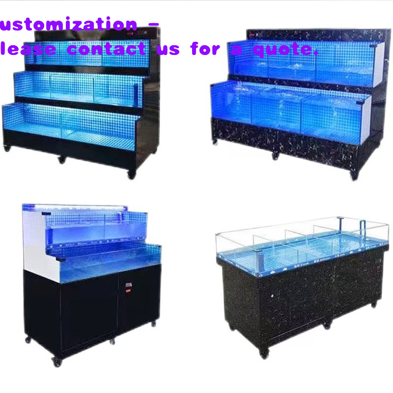 Aquarium Fish Restaurant - Aquariums rectangulaires noirs personnalisés pour poissons
