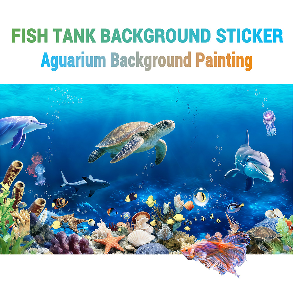 Aquarium Fish Dolphin - Fond d'aquarium, décor pour aquarium, tortue