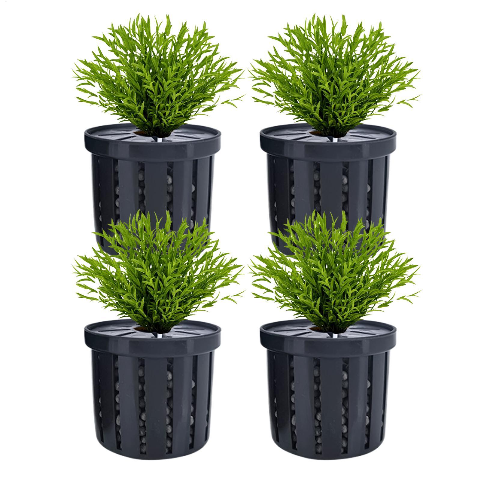 Aquarium Fish Restaurant - Lot de 4 paniers porte-plantes d'aquarium,