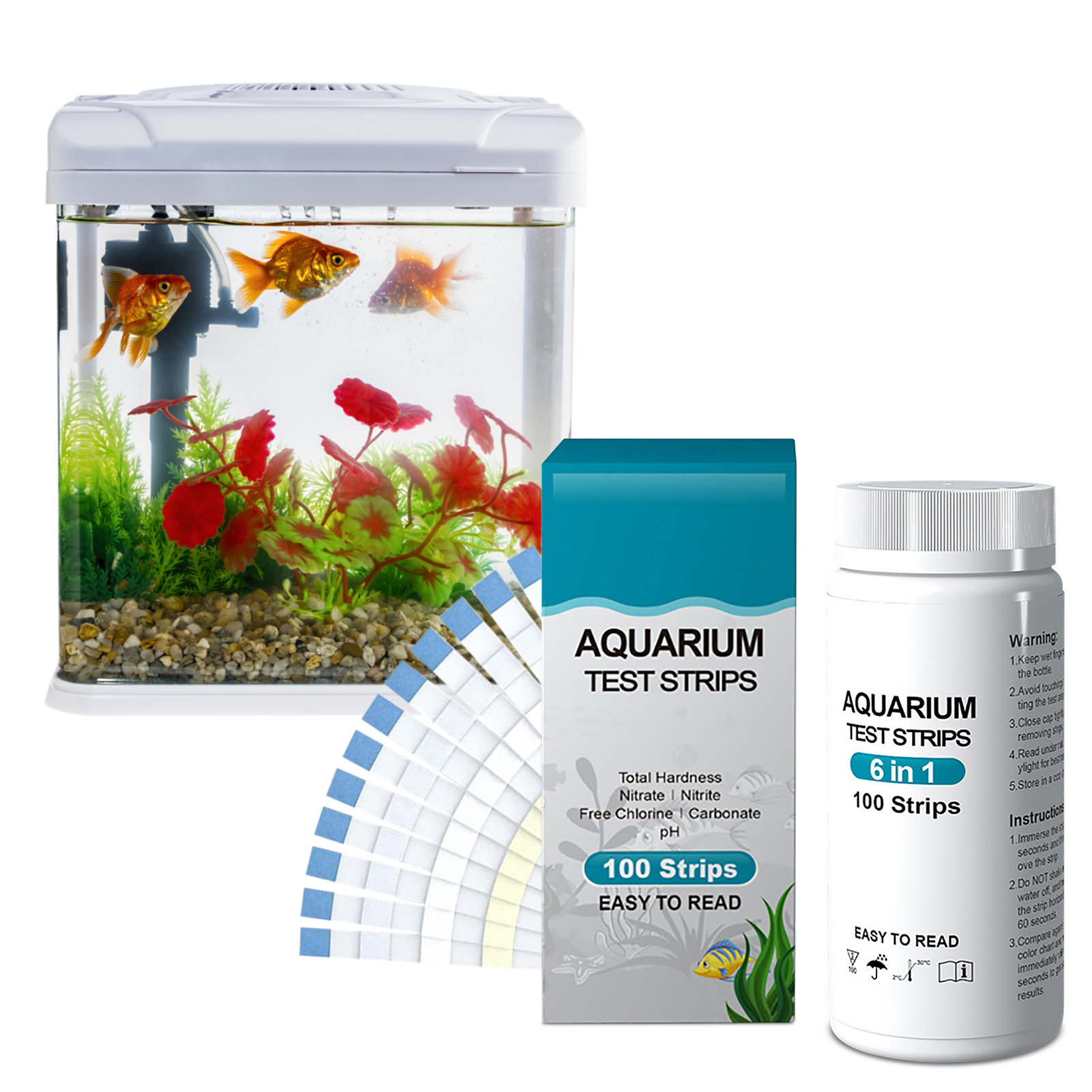 Aquarium Fish Quality - Kit de bandelettes de test de