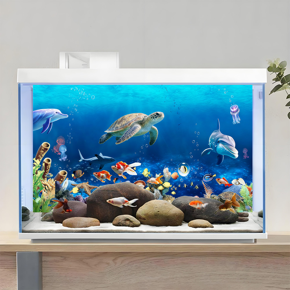 Fond d'aquarium, décor pour aq - Aquarium Fish Dolphin avis et prix