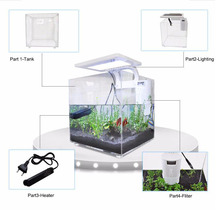 Mini aquarium en acrylique (25 - Aquarium Fish Sale avis et prix