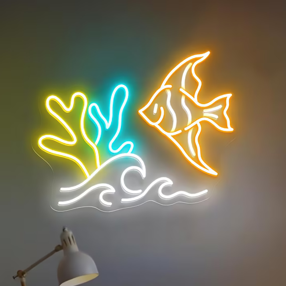 Enseigne néon poisson, enseign - Aquarium Fish Restaurant avis et prix